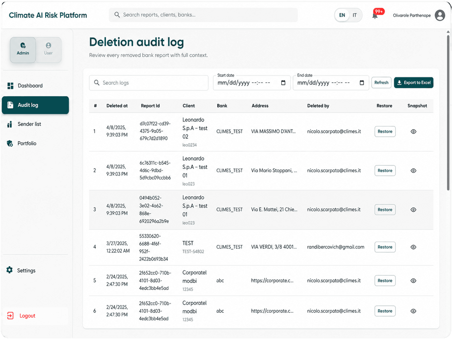 Climate AI GeoRisk platform physical hazard mapping and asset assessment