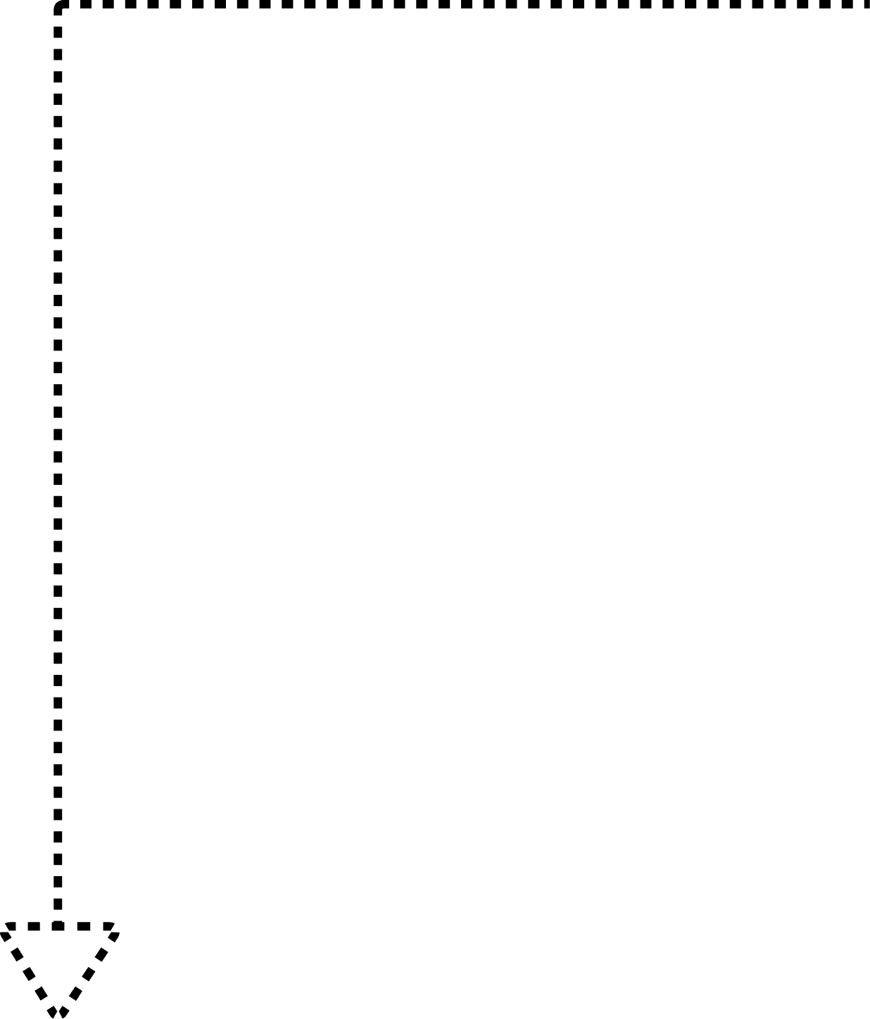 Dotted connection arrow