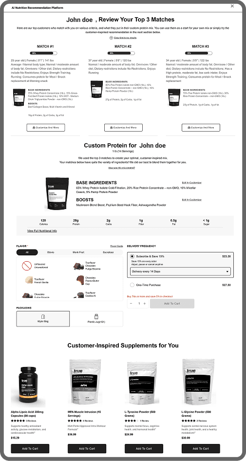 Nutrition Recommendation Platform